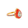 Blue topaz and enamel ring by Azga